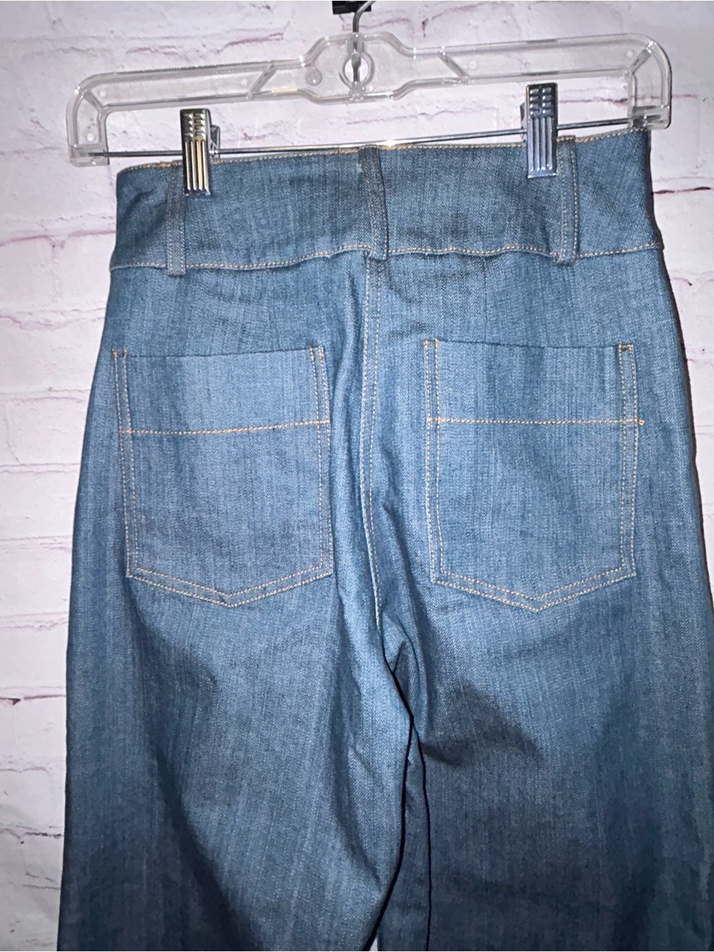 Self Contrast Aria Hi-Waist Denim Pants size S NWT - Picture 6 of 9